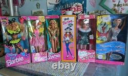 Lot of 7 Vintage 90s Barbie Dolls Mattel