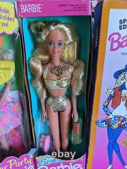 Lot of 7 Vintage 90s Barbie Dolls Mattel