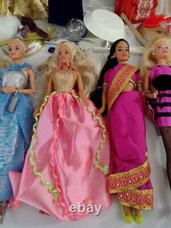 Lot of 9 Barbie Dolls Mattel New and Used Holyday Special Edition Muse