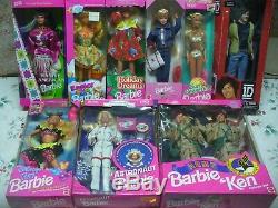 Lot of Barbie dolls, boxed brand new lot of 8 + Ken & Harry Styles. 10 figures