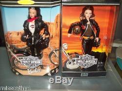 Lot of Harley Davidson Barbies & Kens withFatboy