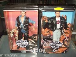 Lot of Harley Davidson Barbies & Kens withFatboy