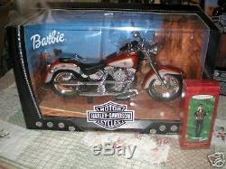 Lot of Harley Davidson Barbies & Kens withFatboy