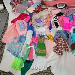 Lot of Vintage Barbie Dolls with Clothes / Clothing and car