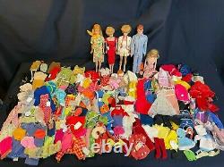 Lot of Vintage Mattel Barbie 5 60s era dolls, lots of clothes lot vi