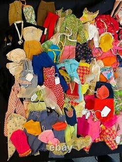 Lot of Vintage Mattel Barbie 5 60s era dolls, lots of clothes lot vi