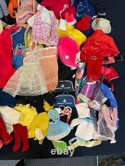 Lot of Vintage Mattel Barbie 5 60s era dolls, lots of clothes lot vi