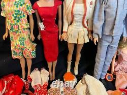 Lot of Vintage Mattel Barbie 5 60s era dolls, lots of clothes lot vi