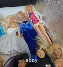 Lot of Vintage Mattel Barbie & Ken Loose Blonde Fashion Dolls Toys with Clothes