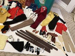 MASSIVE LOT Vintage Barbie Ken Midge Mattel 1960's Dolls/Clothes/Access