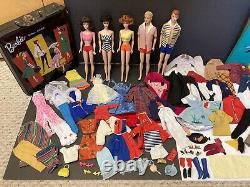 MASSIVE LOT Vintage Barbie Ken Midge Mattel 1960's Dolls/Clothes/Access