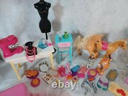 MATTEL Barbie dolls, clothing, furniture, case, and accessories Lot 90's & 00's