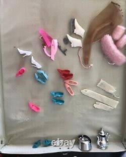 MINT LOT of Vintage 60's American Girl BARBIE withCase Clothing Accessories WOW