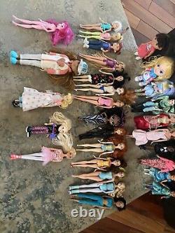 Massive Disney Princess Doll Lot 55 Dolls