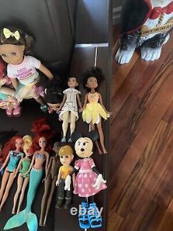 Massive Disney Princess Doll Lot 55 Dolls