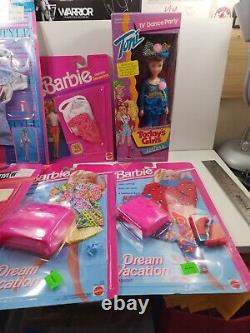 Massive Vintage 70s, 80s, 90s Barbie Mattel Fashion Clothes New In package Look EX