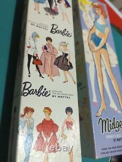 Mattel 1962 VINTAGE BLOND Barbie Doll + Midge Japan WithLabels+ Outfits-rare Lot