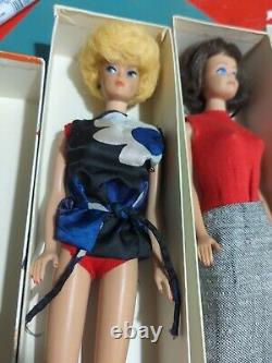 Mattel 1962 VINTAGE BLOND Barbie Doll + Midge Japan WithLabels+ Outfits-rare Lot