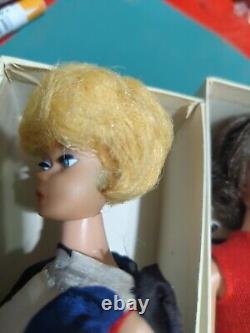 Mattel 1962 VINTAGE BLOND Barbie Doll + Midge Japan WithLabels+ Outfits-rare Lot