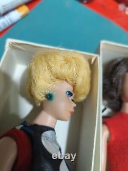 Mattel 1962 VINTAGE BLOND Barbie Doll + Midge Japan WithLabels+ Outfits-rare Lot