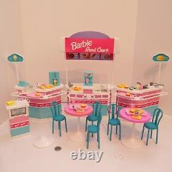 Mattel 1995 Barbie Food Court Hamburgs Hotdogs Ice-cream Mall Parts Lot RARE