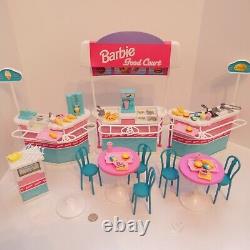 Mattel 1995 Barbie Food Court Hamburgs Hotdogs Ice-cream Mall Parts Lot RARE