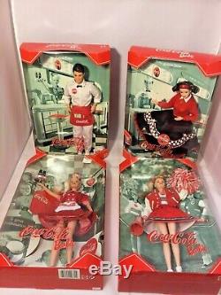 Mattel 1999 Barbie And Ken- Coca Cola Soda Fountain Lot- NRFB- HTF Soda Jerk Ken