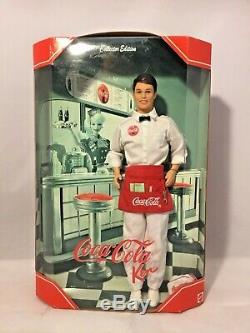 Mattel 1999 Barbie And Ken- Coca Cola Soda Fountain Lot- NRFB- HTF Soda Jerk Ken