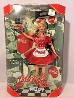 Mattel 1999 Barbie And Ken- Coca Cola Soda Fountain Lot- NRFB- HTF Soda Jerk Ken