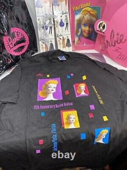 Mattel 35th Anniv Barbie Festival 3 Doll Set Redhead, Blond, Brunette & Souvenirs