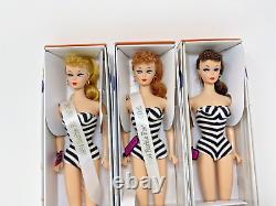 Mattel 35th Anniv Barbie Festival 3 Doll Set Redhead, Blond, Brunette & Souvenirs