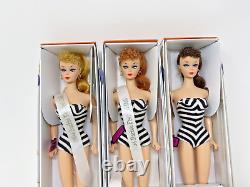 Mattel 35th Anniv Barbie Festival 3 Doll Set Redhead, Blond, Brunette & Souvenirs