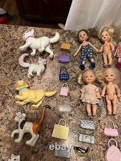 Mattel Barbie Club Chelsea 28 doll Lot With Tons Clothes And Accessories
