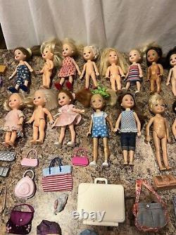 Mattel Barbie Club Chelsea 28 doll Lot With Tons Clothes And Accessories