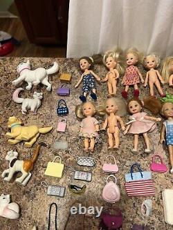 Mattel Barbie Club Chelsea 28 doll Lot With Tons Clothes And Accessories