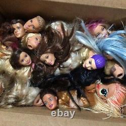 Mattel Barbie Doll HEAD ONLY for OOAK or Custom Fashionistas 65 HEADS Huge LOT
