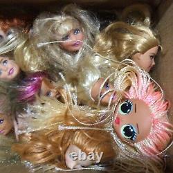 Mattel Barbie Doll HEAD ONLY for OOAK or Custom Fashionistas 65 HEADS Huge LOT