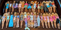 Mattel Barbie Doll Lot of 33 Dolls Fashionistas with clothes AA