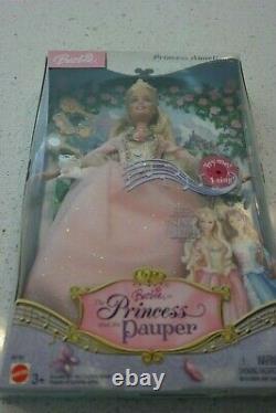 Mattel Barbie Doll The Princess & The Pauper, Anneliese & King Dominick lot of 2