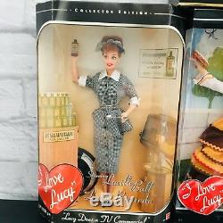 Mattel'Barbie' I Love Lucy Doll Collectors Edition 8 Dolls All Mint Cond