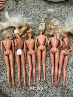 Mattel Barbie Lot of 40+ Vintage Dolls Marked 70s-80s Look At All Pics Beautiful