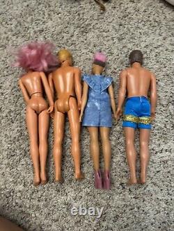 Mattel Barbie Lot of 40+ Vintage Dolls Marked 70s-80s Look At All Pics Beautiful