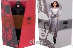 Mattel Barbie Star Wars Collectors Dolls Leia & Darth Vader New in Shipper MINT