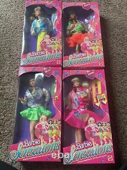 Mattel Barbie and the Sensations Dolls 4 Barbie, Becky, Bopsy and Belinda 1987