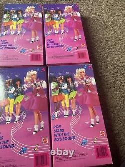 Mattel Barbie and the Sensations Dolls 4 Barbie, Becky, Bopsy and Belinda 1987