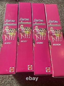 Mattel Barbie and the Sensations Dolls 4 Barbie, Becky, Bopsy and Belinda 1987