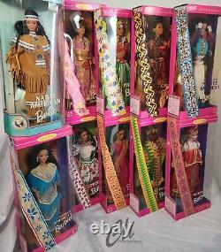 Mattel Dolls of the World BARBIE Collection Lot of 10 (1993-97) NRFB