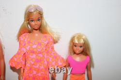 Mattel The Sun Set Malibu Barbie doll lot set of 5 vintage 1970