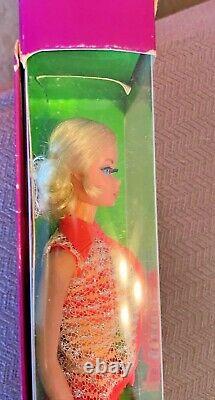 Mattel Vintage Talking Barbie 1970 BLONDE Nape Curl, Mute, Mint in Box