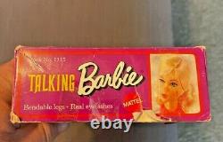 Mattel Vintage Talking Barbie 1970 BLONDE Nape Curl, Mute, Mint in Box